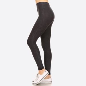Women's Stone Wash Seamless Moto Leggings